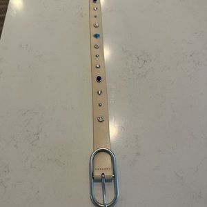 Treasure and bond cream leather belt size medium